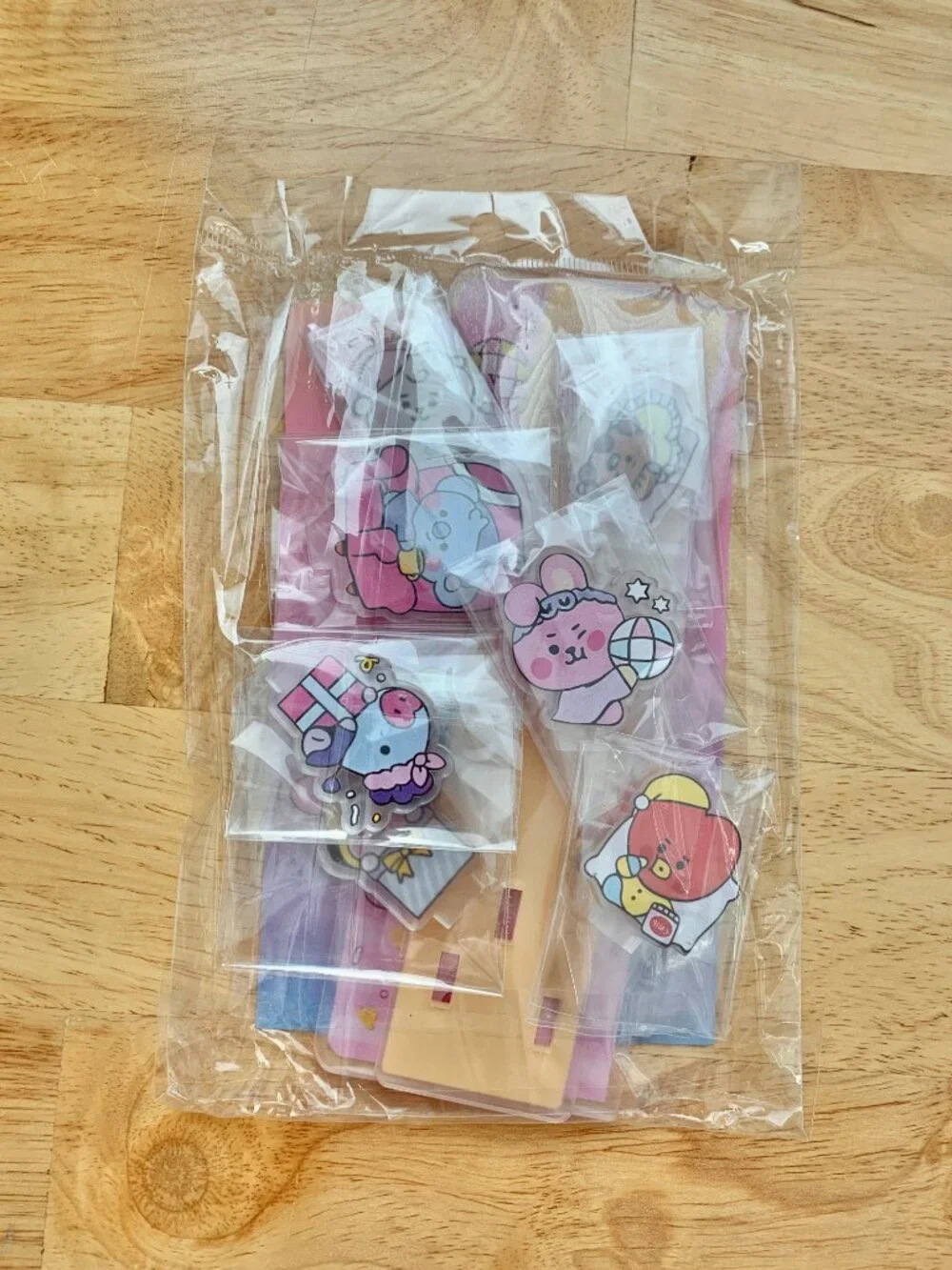 BT21 BTS Baby Line Friends Acrylic Standee Cooky Shooky Tata Mang RJ Chimmy Koya